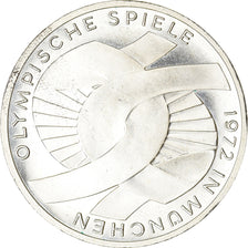 Monnaie, République fédérale allemande, 10 Mark, 1972, Hamburg, BE, TTB
