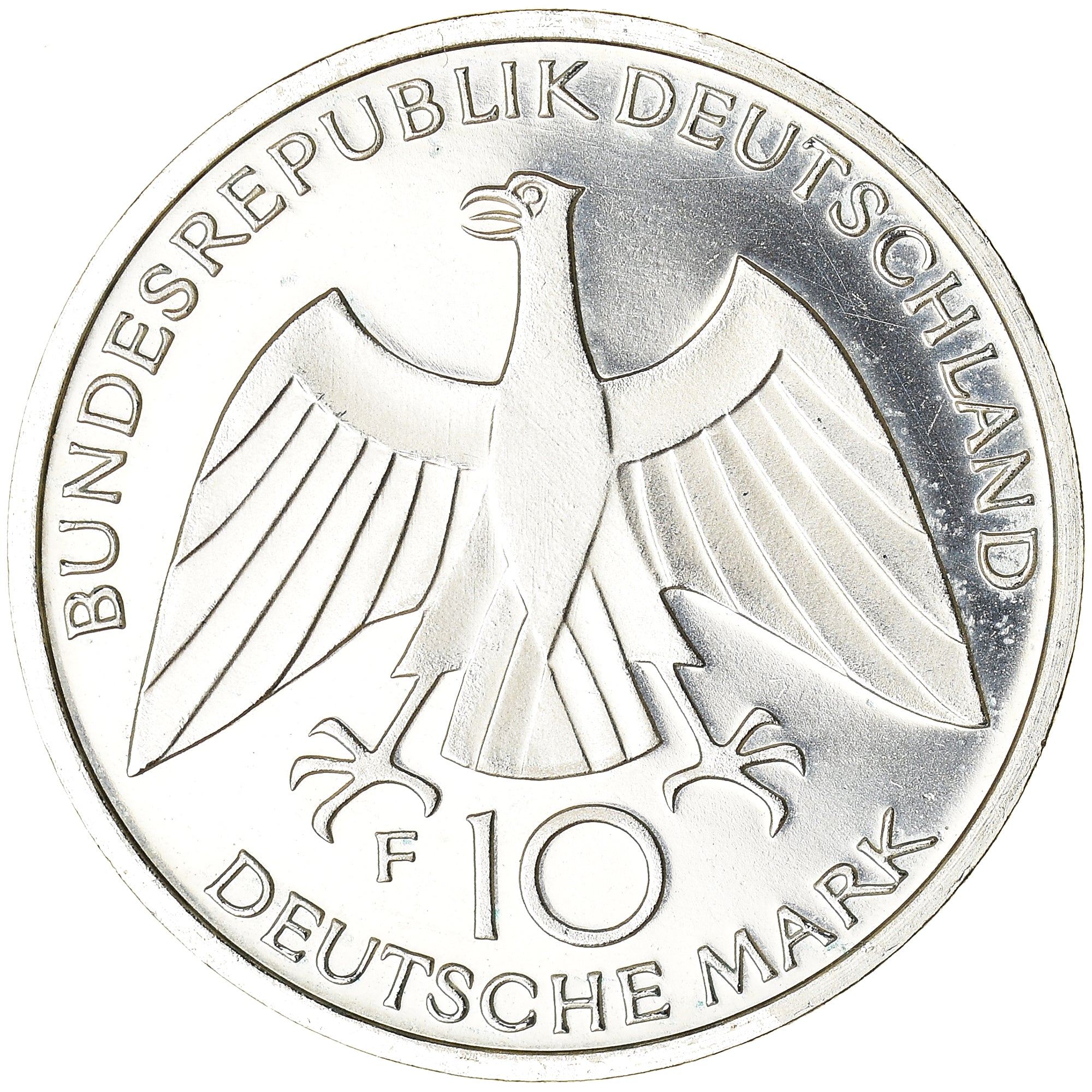 Moneta, GERMANIA - REPUBBLICA FEDERALE, 10 Mark, 1972, Stuttgart, BE, SPL-