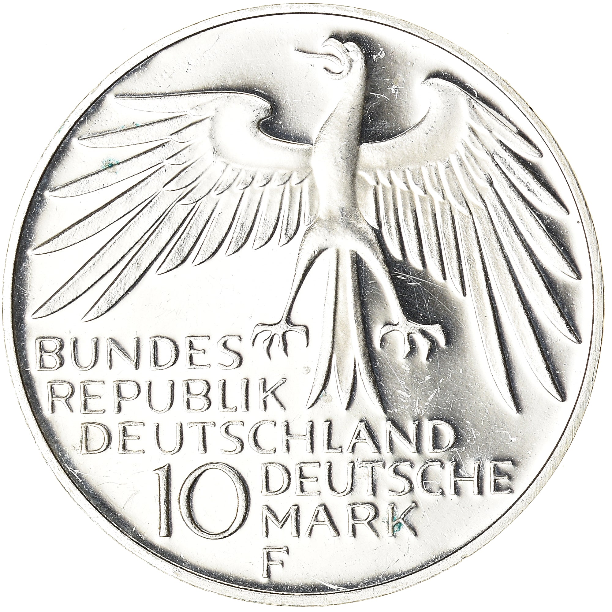 Moneta, GERMANIA - REPUBBLICA FEDERALE, 10 Mark, 1972, Stuttgart, BE, SPL-