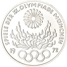 Coin, GERMANY - FEDERAL REPUBLIC, 10 Mark, 1972, Hamburg, BE, AU(55-58), Silver