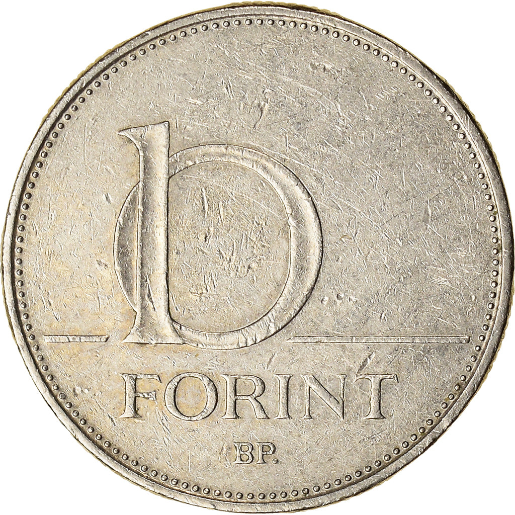 Moneta, Ungheria, 10 Forint, 2004, MB+, Rame-nichel, KM:695