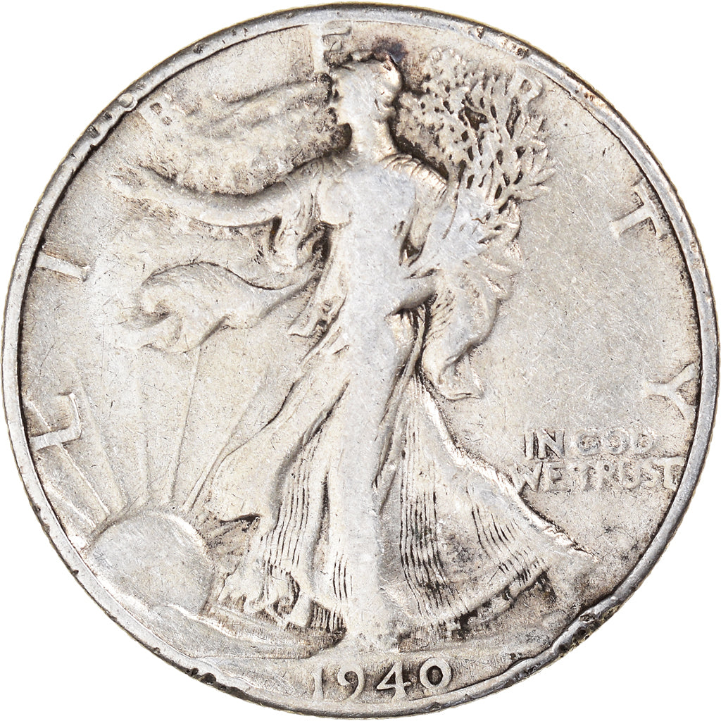 Münze, Vereinigte Staaten, Walking Liberty Half Dollar, Half Dollar, 1940, U.S.