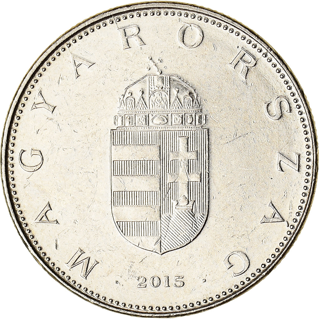 Coin, Hungary, 10 Forint, 2015, Budapest, EF(40-45), Copper-nickel, KM:695