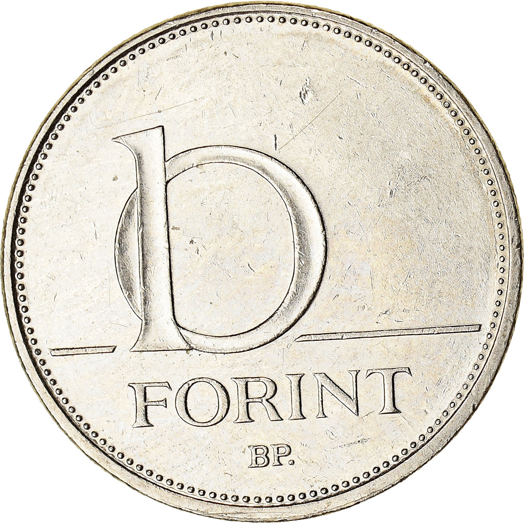 Coin, Hungary, 10 Forint, 2015, Budapest, EF(40-45), Copper-nickel, KM:695