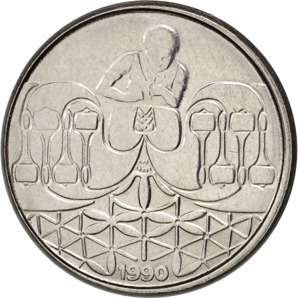Brazil, 50 Centavos, 1990, MS(63), Stainless Steel, KM:614