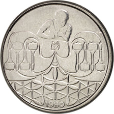 Brazil, 50 Centavos, 1990, MS(63), Stainless Steel, KM:614