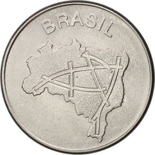 Brasile, 10 Cruzeiros, 1981, SPL, Acciaio inossidabile, KM:592.1