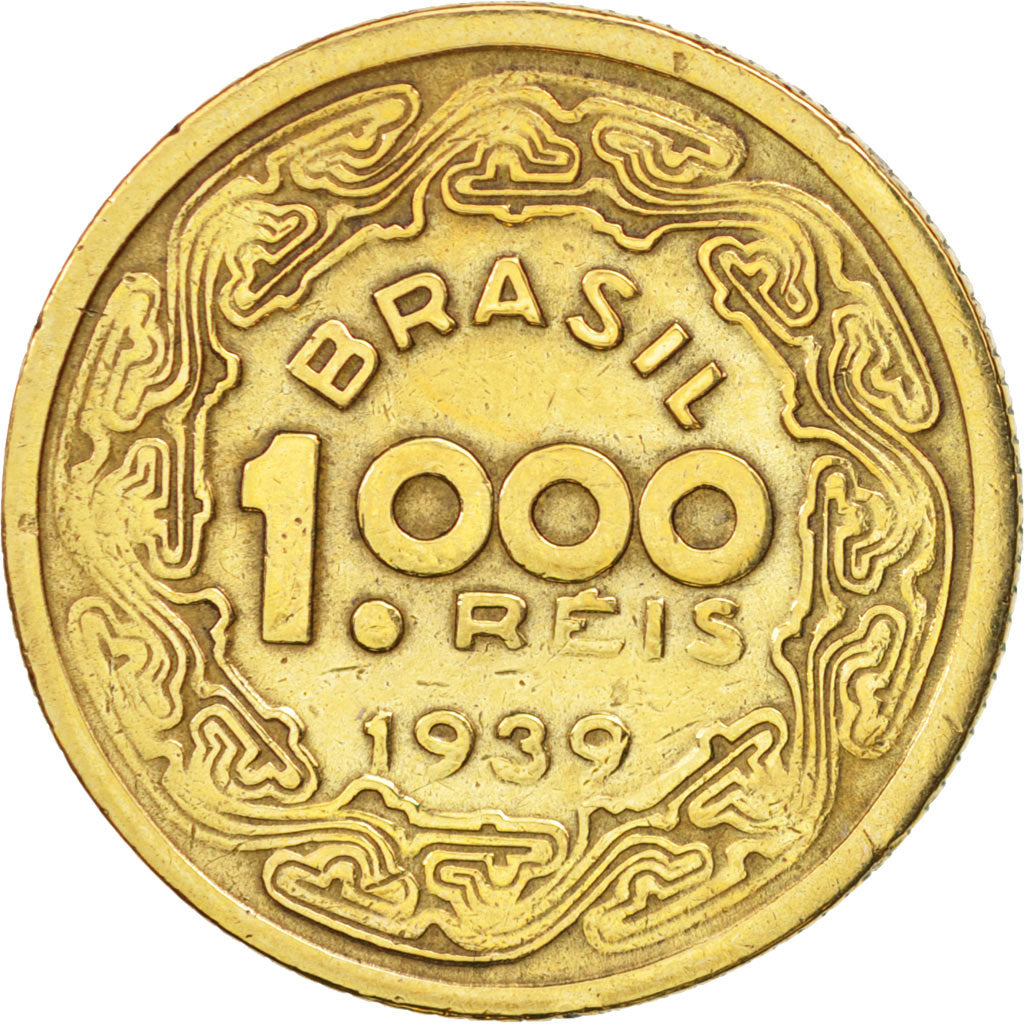 Brazil, 1000 Reis, 1939, VF(30-35), Aluminum-Bronze, KM:550