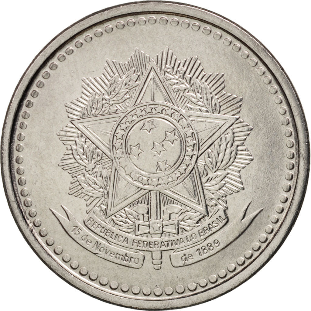 Brasile, 50 Centavos, 1986, SPL, Acciaio inossidabile, KM:604