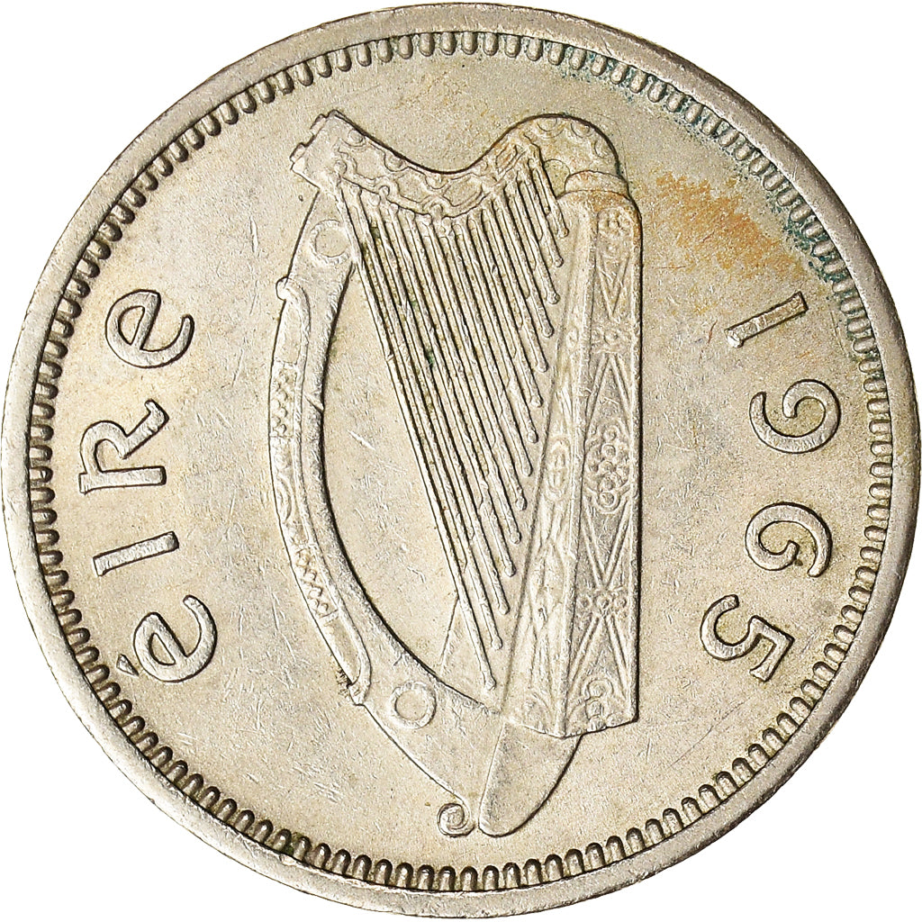 Moneta, REPUBBLICA D’IRLANDA, 3 Pence, 1965, BB, Rame-nichel, KM:12a