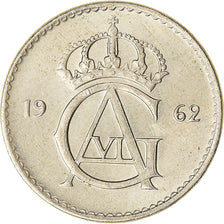 Moneta, Svezia, Gustaf VI, 10 Öre, 1962, BB, Argento, KM:823