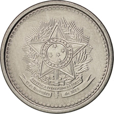Coin, Brazil, 10 Centavos, 1986, MS(63), Stainless Steel, KM:602