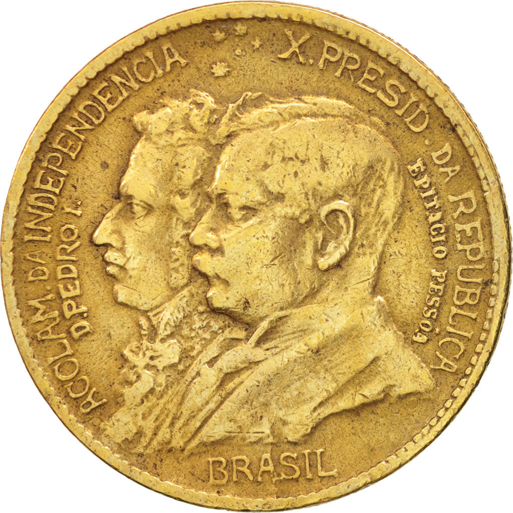 Brazil, 1000 Reis, 1922, EF(40-45), Aluminum-Bronze, KM:522.1
