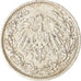 Coin, GERMANY - EMPIRE, 1/2 Mark, 1916, Munich, AU(50-53), Silver, KM:17