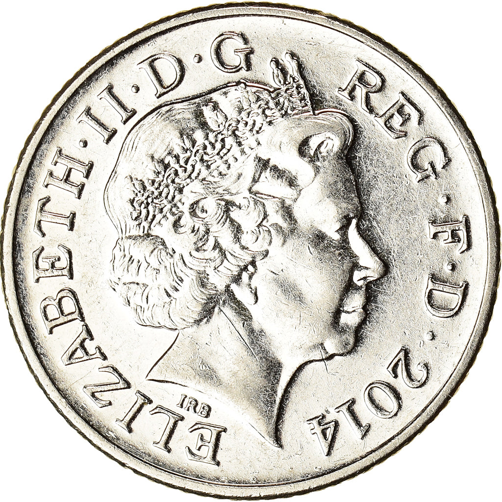 Münze, Großbritannien, 10 Pence, 2014, VZ, Nickel plated steel