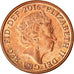 Coin, Great Britain, Penny, 2016, EF(40-45), Copper Plated Steel