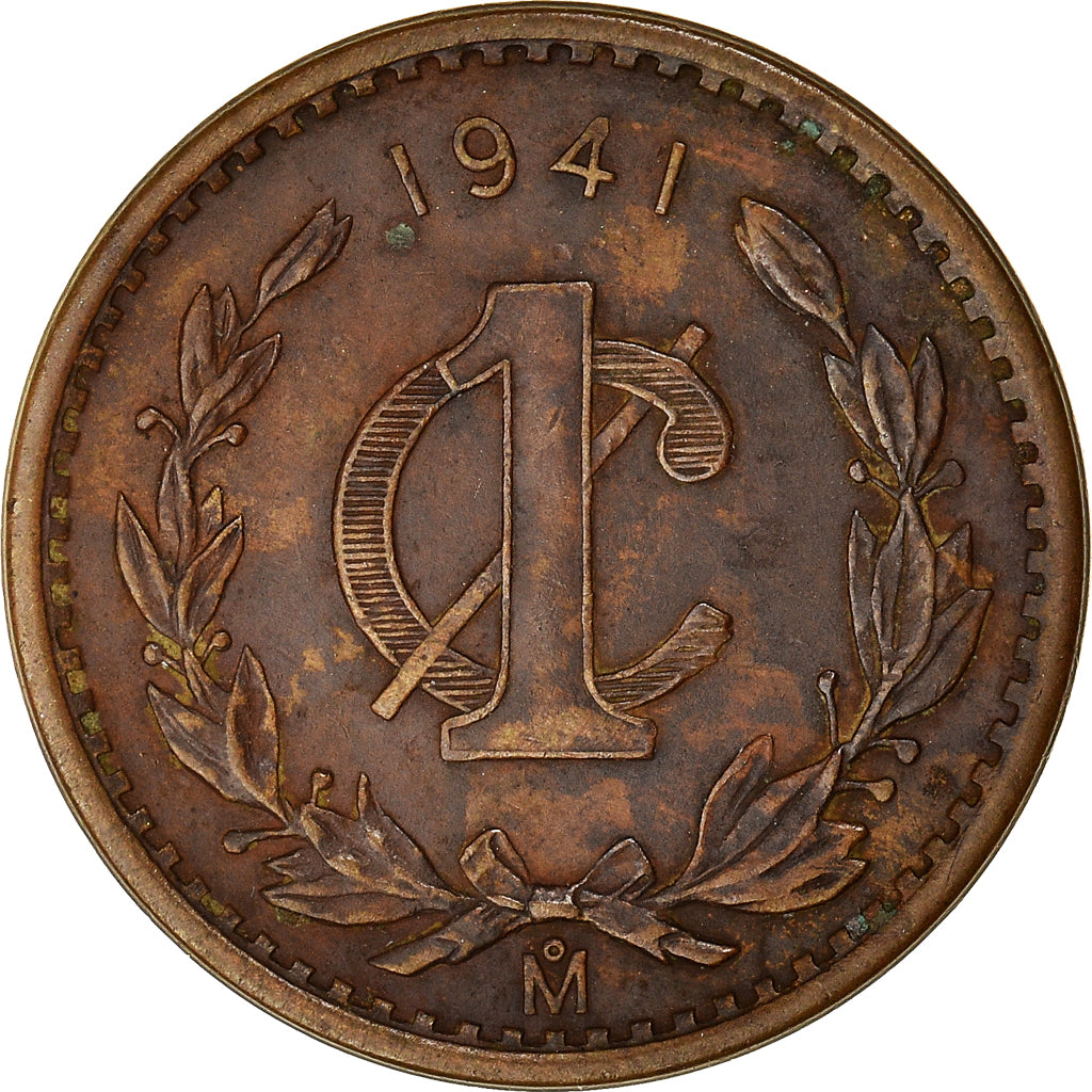 Coin, Mexico, Centavo, 1941, Mexico City, EF(40-45), Bronze, KM:415