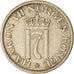 Moneda, Noruega, Haakon VII, 50 Öre, 1955, MBC, Cobre - níquel, KM:402