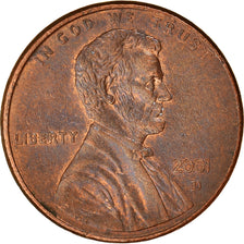 Coin, United States, Lincoln Cent, Cent, 2001, U.S. Mint, Denver, VF(30-35)