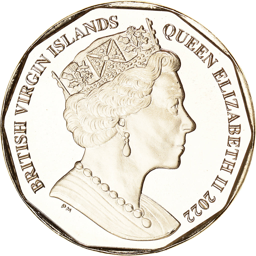 Coin, BRITISH VIRGIN ISLANDS, The Golden Hind, Dollar, 2022, FDC, MS(65-70)
