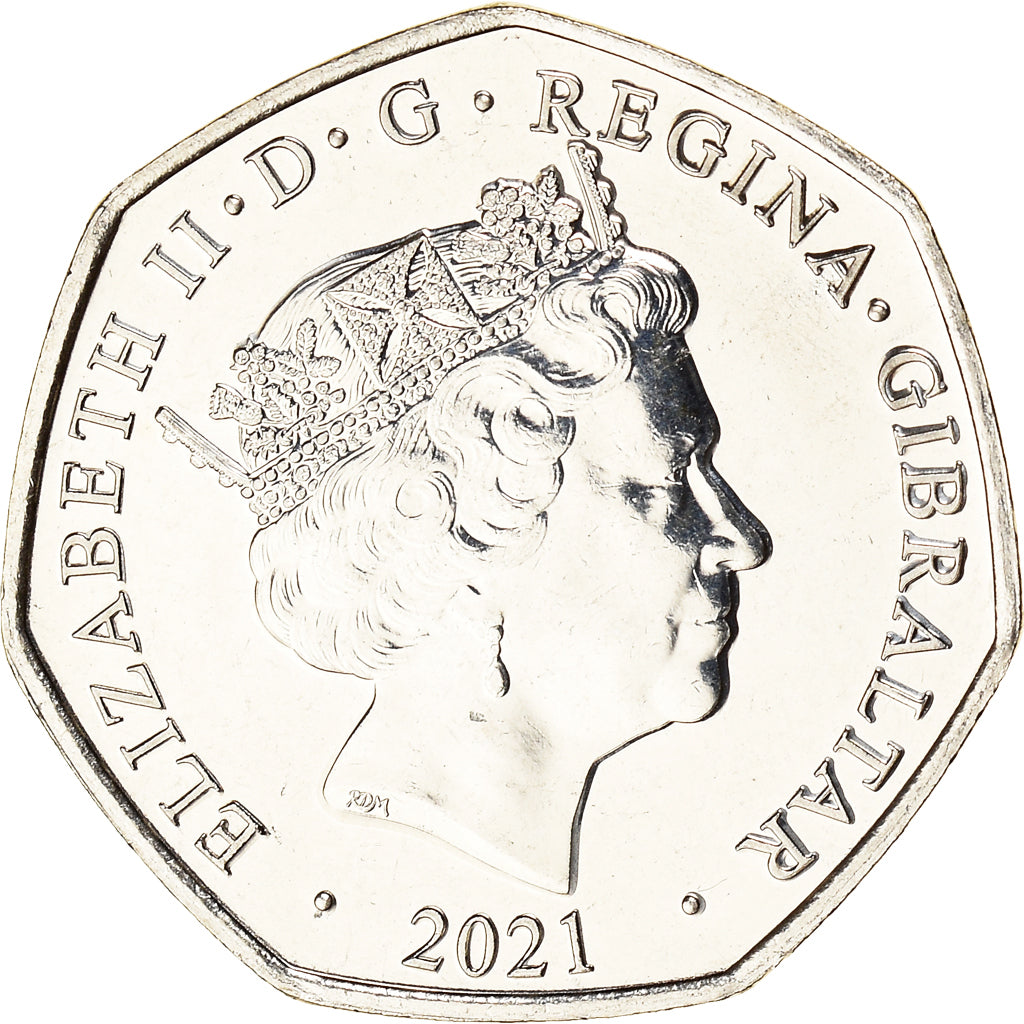 Coin, Gibraltar, Christmas, 50 Pence, 2021, MS(63), Cupro Nickel, KM:New