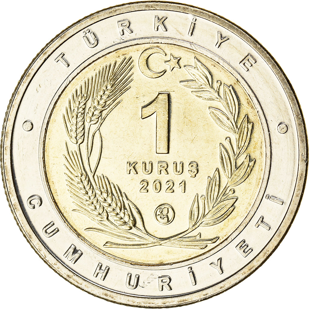 Monnaie, Turquie, Chien - Tarse Catalburun, Kurus, 2021, SPL, Bimétallique