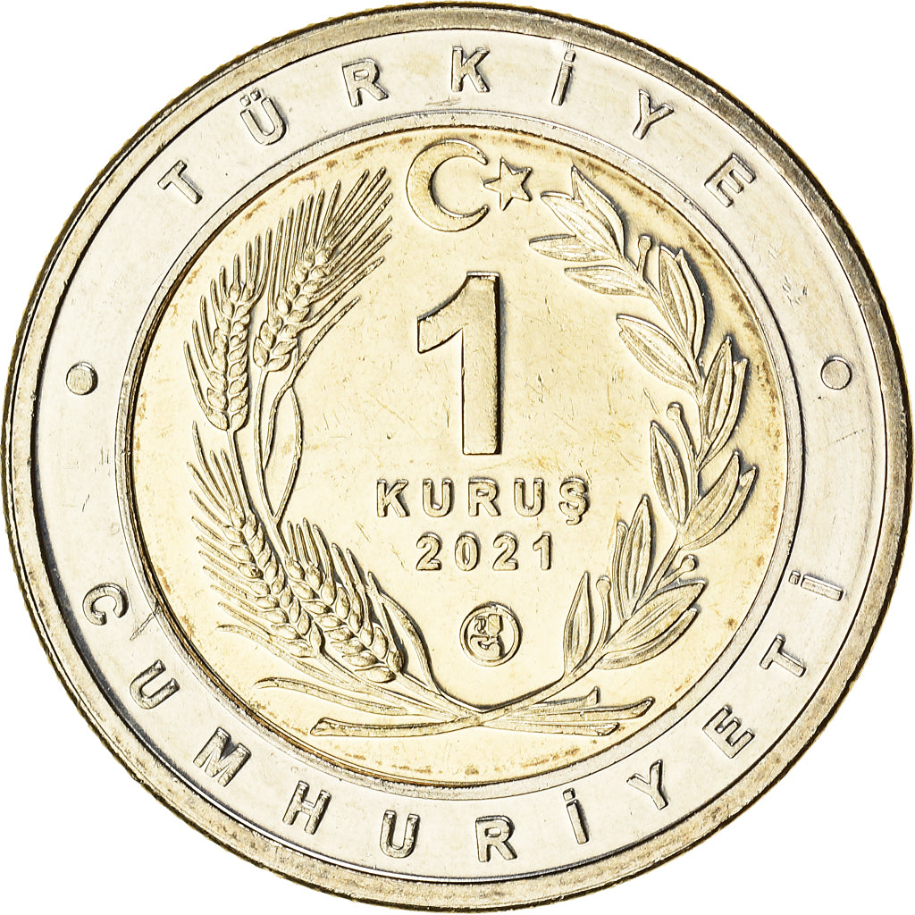 Monnaie, Turquie, Chien - Tarse Catalburun, Kurus, 2021, SPL, Bimétallique