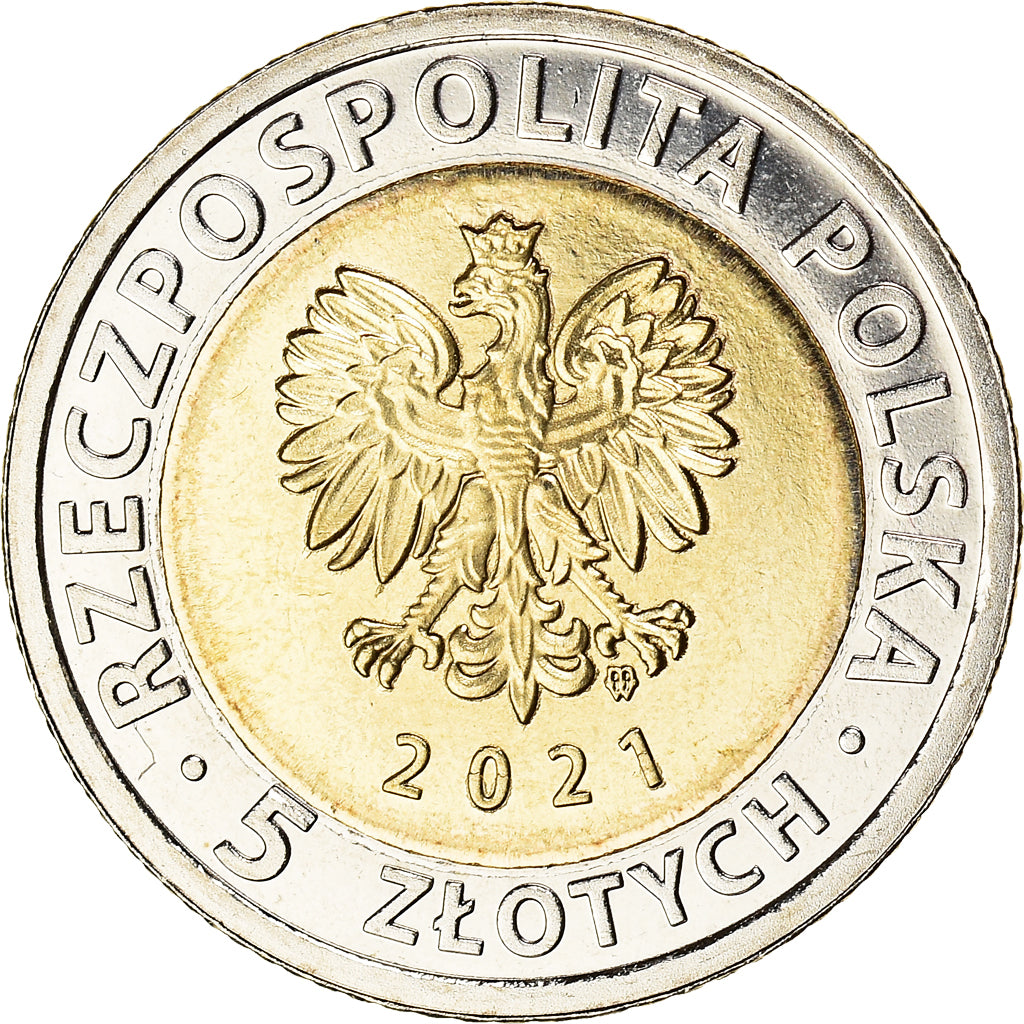 Coin, Poland, castle in Walbrzych, 5 Zlotych, 2021, MS(63), Bi-Metallic