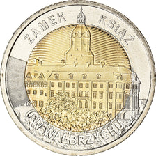 Coin, Poland, castle in Walbrzych, 5 Zlotych, 2021, MS(63), Bi-Metallic