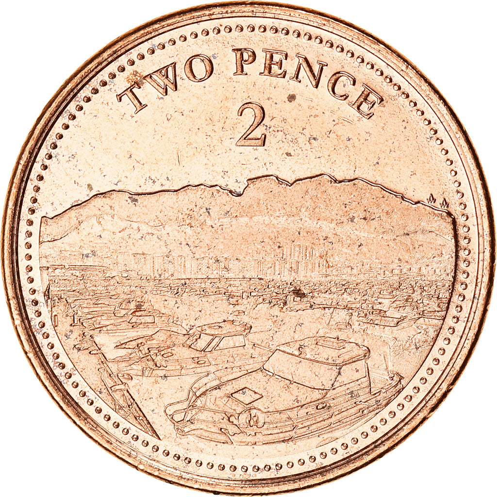 Coin, Gibraltar, 2 Pence, 2020, Pobjoy Mint, MS(63), Acier plaqué cuivre