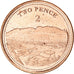 Coin, Gibraltar, 2 Pence, 2020, Pobjoy Mint, MS(63), Acier plaqué cuivre