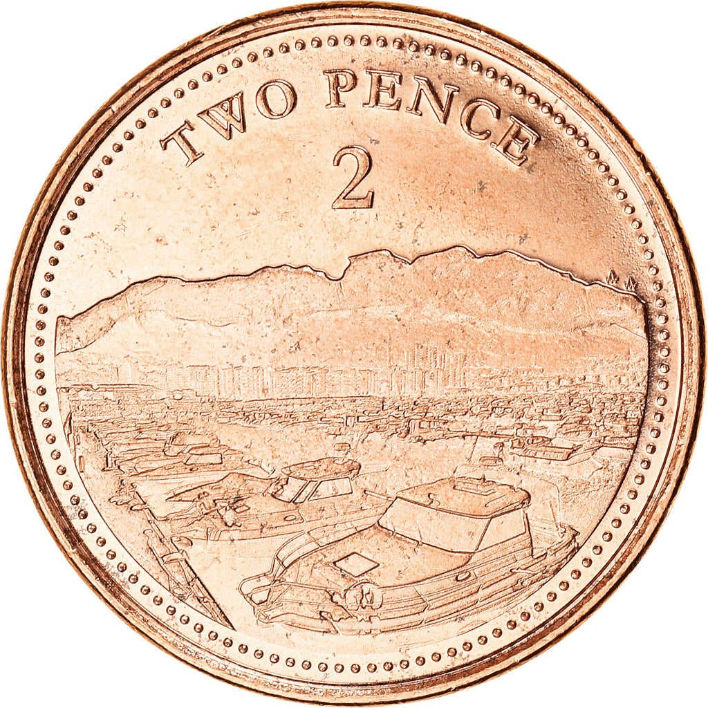 Coin, Gibraltar, 2 Pence, 2020, Pobjoy Mint, MS(63), Acier plaqué cuivre