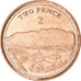 Moneta, Gibraltar, 2 Pence, 2020, Pobjoy Mint, MS(63), Acier plaqué cuivre