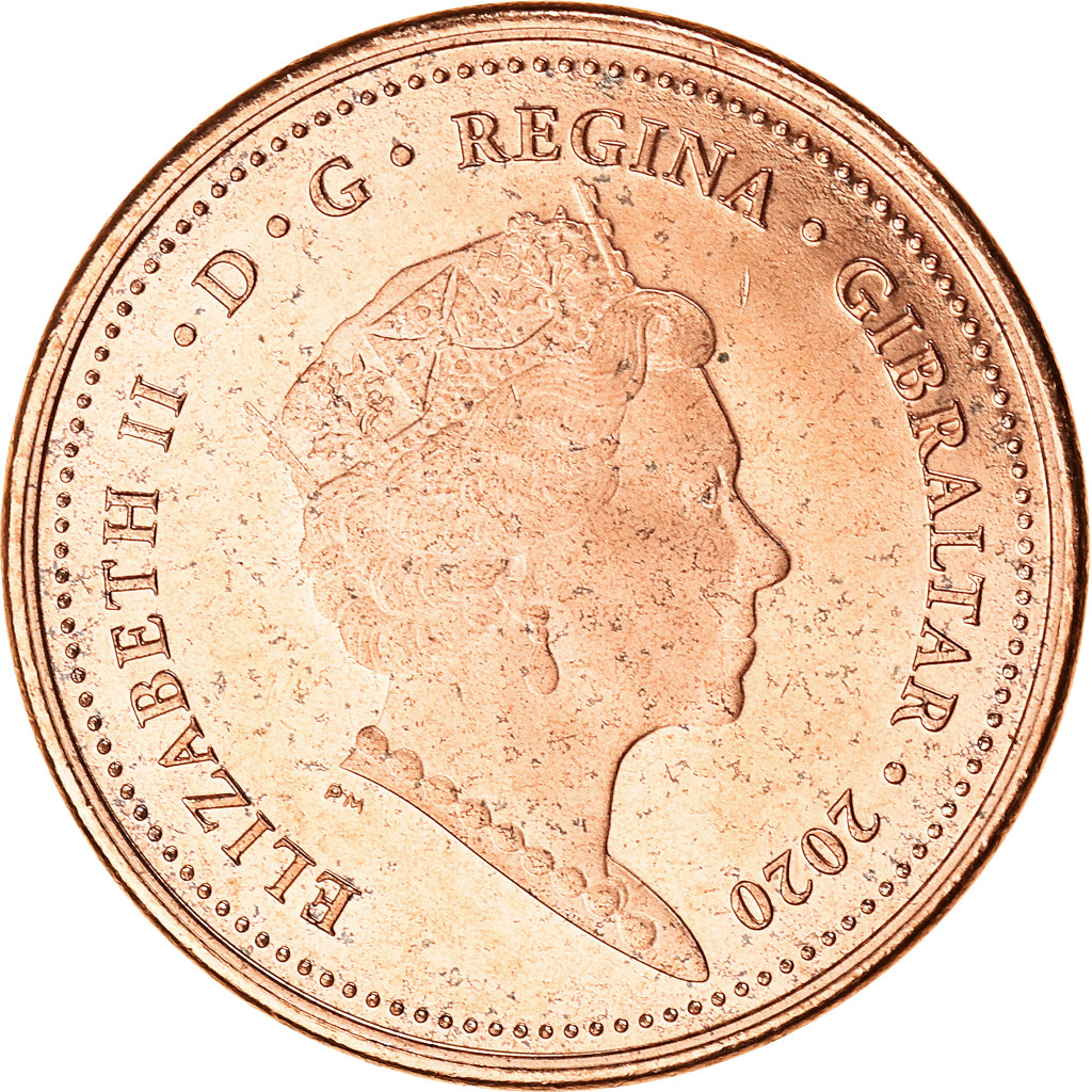 Moneta, Gibraltar, 2 Pence, 2020, Pobjoy Mint, MS(63), Acier plaqué cuivre