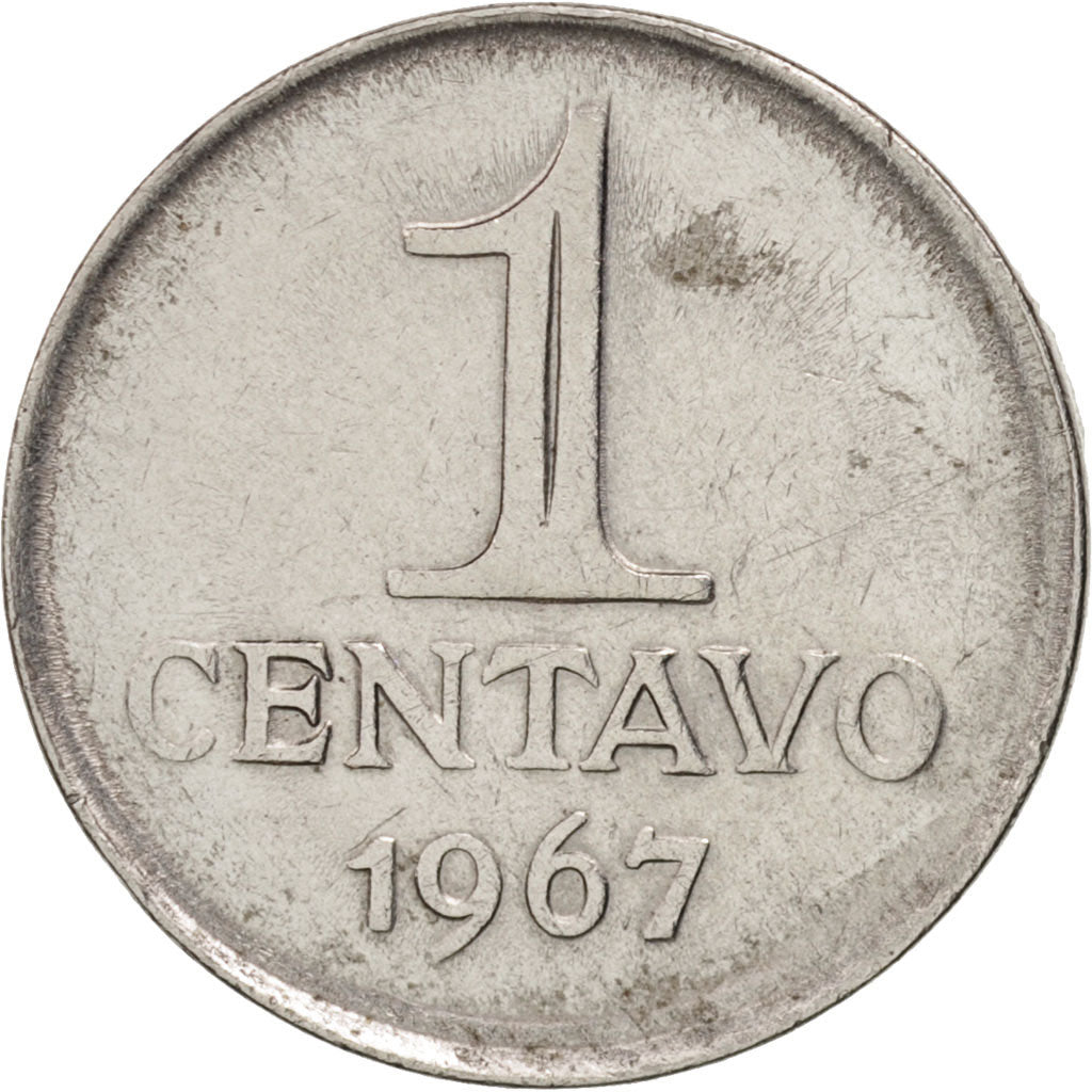 Brazil, Centavo, 1967, AU(50-53), Stainless Steel, KM:575.1