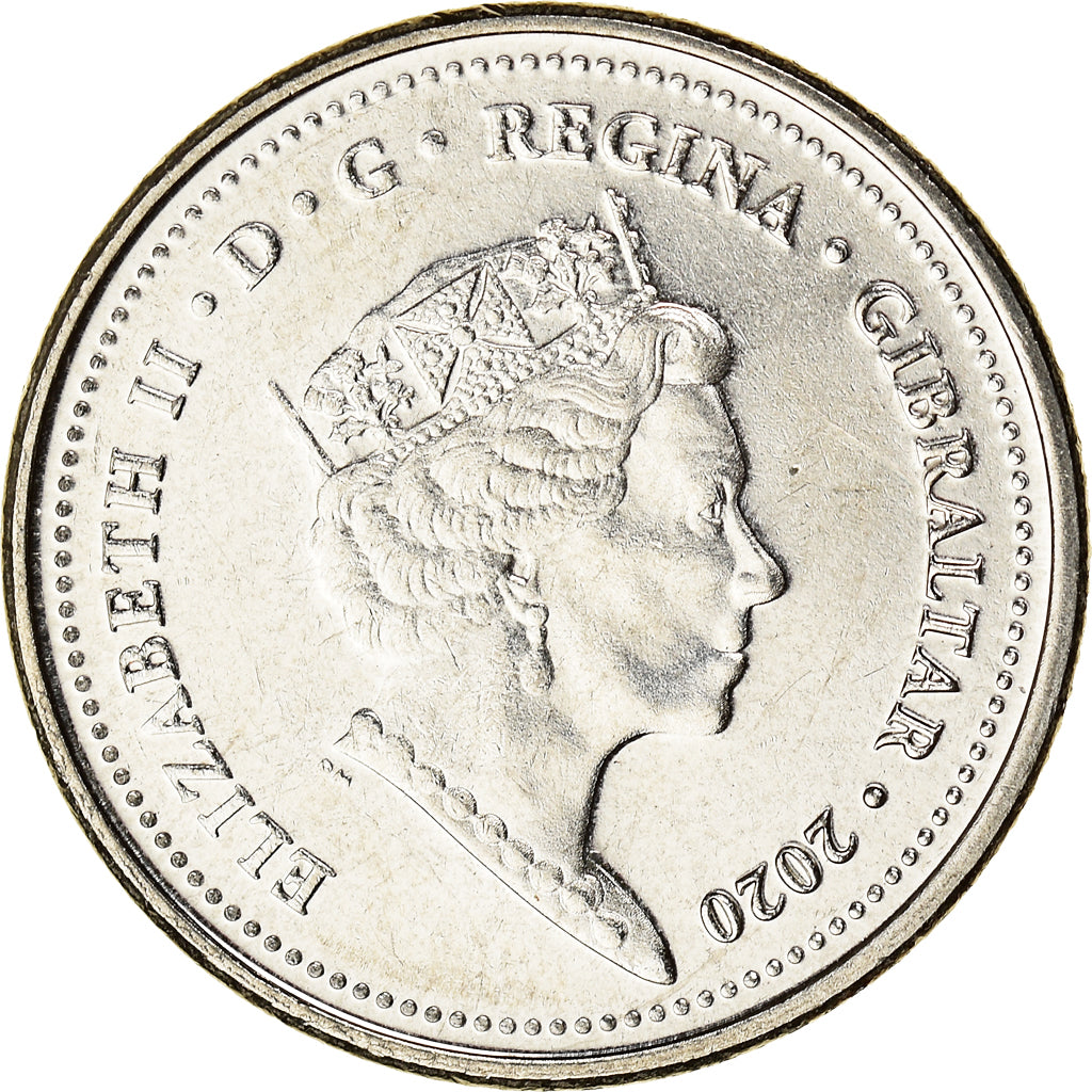 Coin, Gibraltar, Barbary Partridge, 10 Pence, 2020, MS(63), Acier plaqué nickel