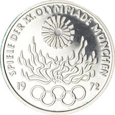 Coin, GERMANY - FEDERAL REPUBLIC, 10 Mark, 1972, Stuttgart, BE, MS(63), Silver