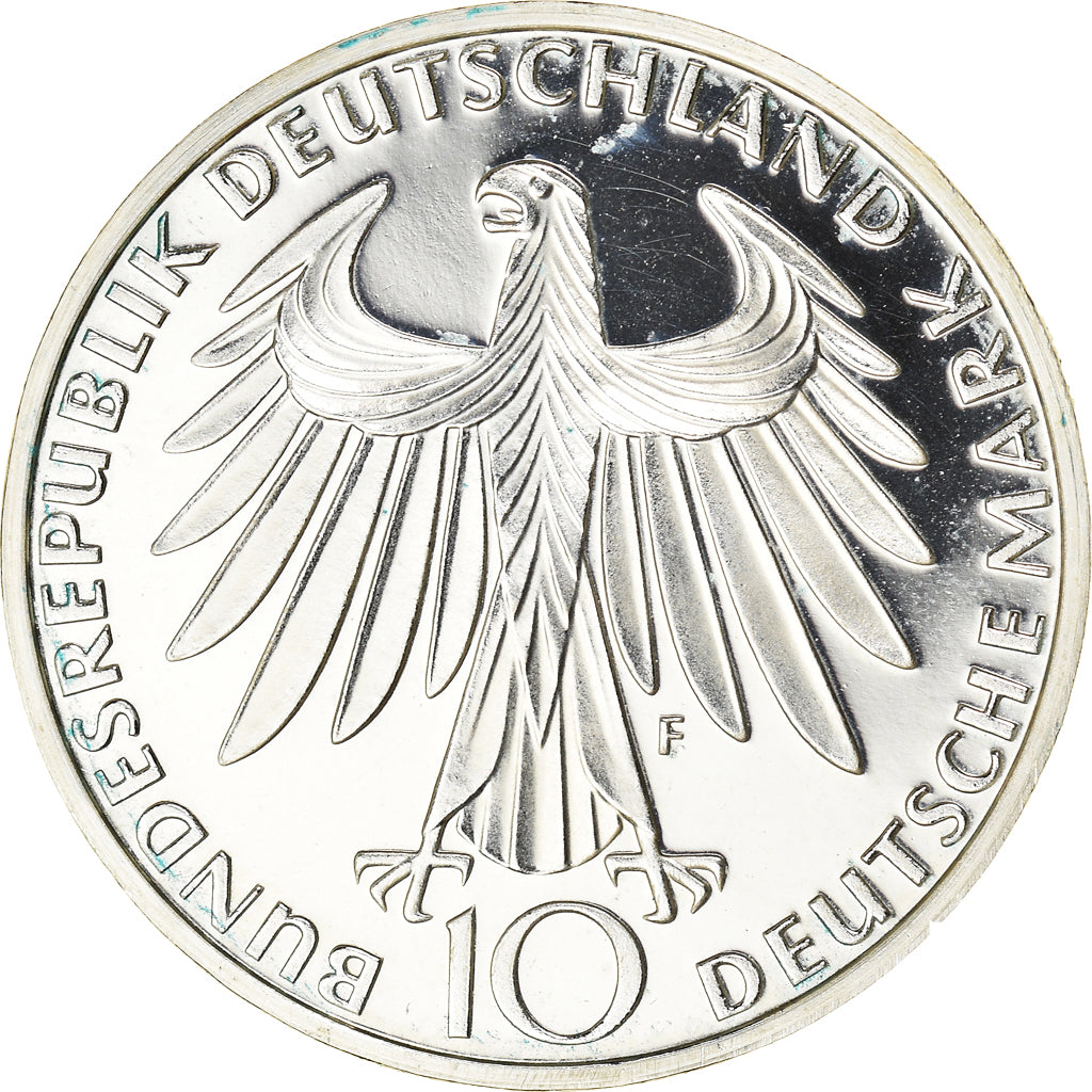 Moeda, ALEMANHA - REPÚBLICA FEDERAL, 10 Mark, 1972, Stuttgart, BE, MS(63)