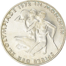Coin, GERMANY - FEDERAL REPUBLIC, 10 Mark, 1972, Karlsruhe, EF(40-45), Silver