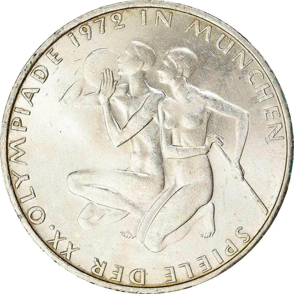 Coin, GERMANY - FEDERAL REPUBLIC, 10 Mark, 1972, Munich, AU(50-53), Silver