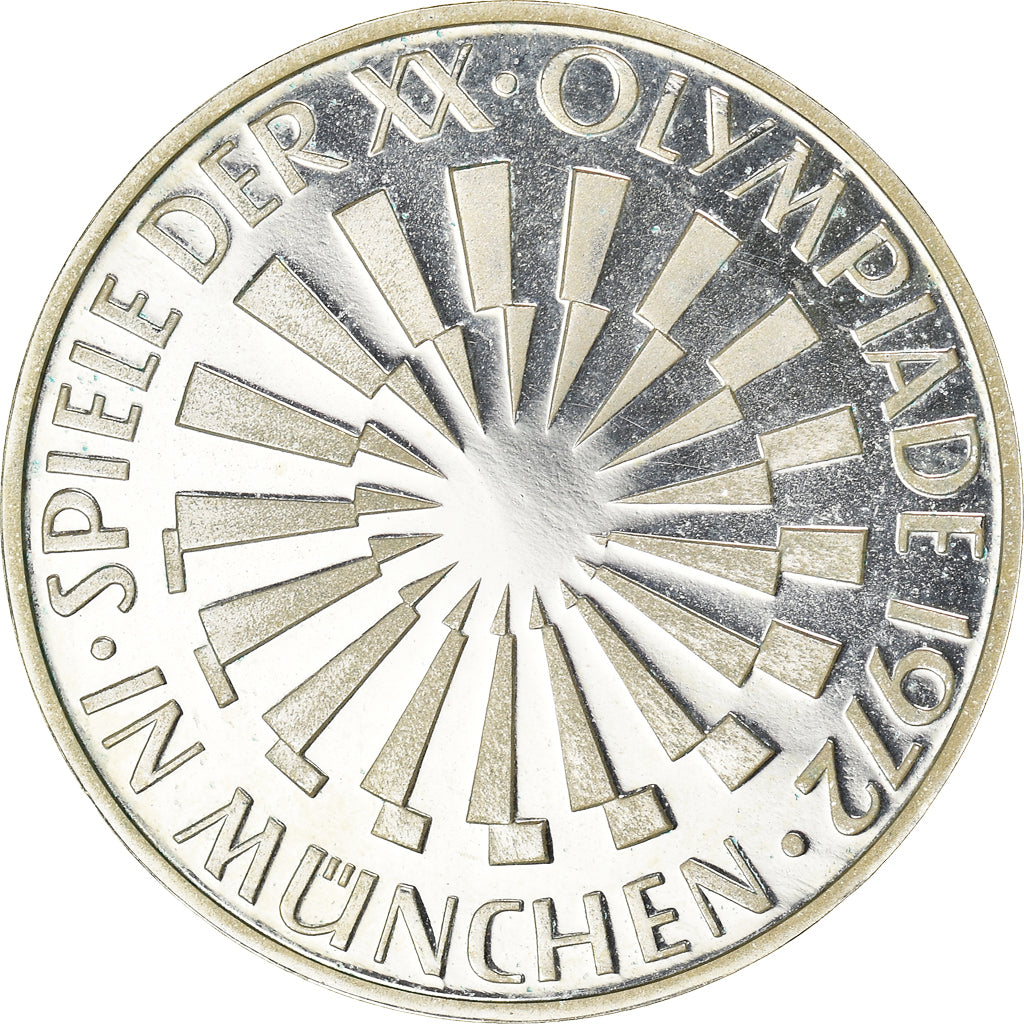 Coin, GERMANY - FEDERAL REPUBLIC, 10 Mark, 1972, Munich, BE, MS(63), Silver