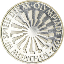 Coin, GERMANY - FEDERAL REPUBLIC, 10 Mark, 1972, Munich, BE, MS(63), Silver