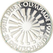 Coin, GERMANY - FEDERAL REPUBLIC, 10 Mark, 1972, Karlsruhe, BE, MS(63), Silver