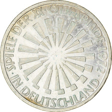 Coin, GERMANY - FEDERAL REPUBLIC, 10 Mark, 1972, Stuttgart, EF(40-45), Silver