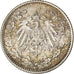 Coin, German States, 1/2 Mark, 1919, Muldenhütten, EF(40-45), Silver, KM:17