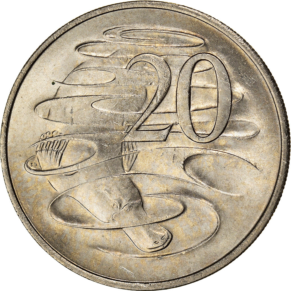 Monnaie, Australie, Elizabeth II, 20 Cents, 1966, TTB+, Cupro-nickel, KM:66