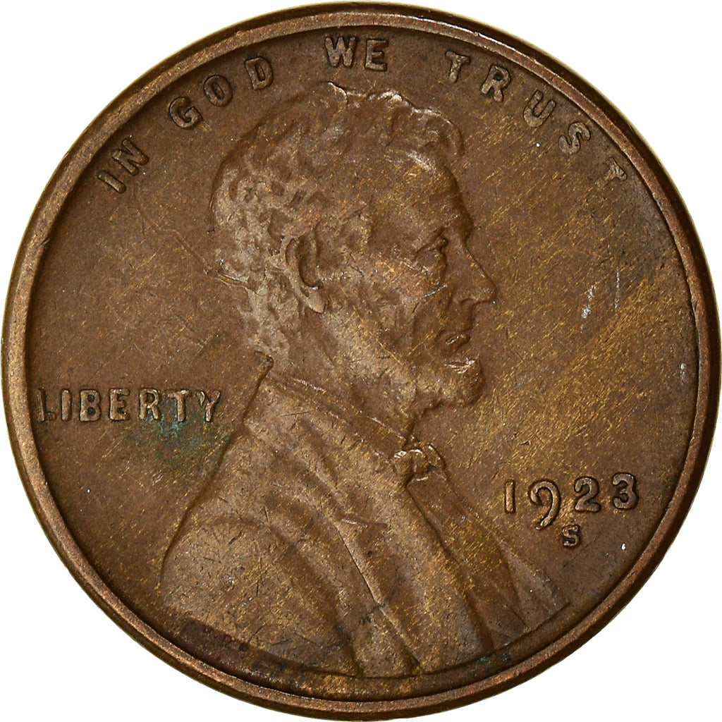 Coin, United States, Lincoln Cent, Cent, 1923, U.S. Mint, San Francisco