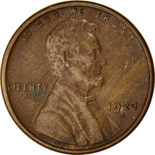 Coin, United States, Lincoln Cent, Cent, 1923, U.S. Mint, San Francisco