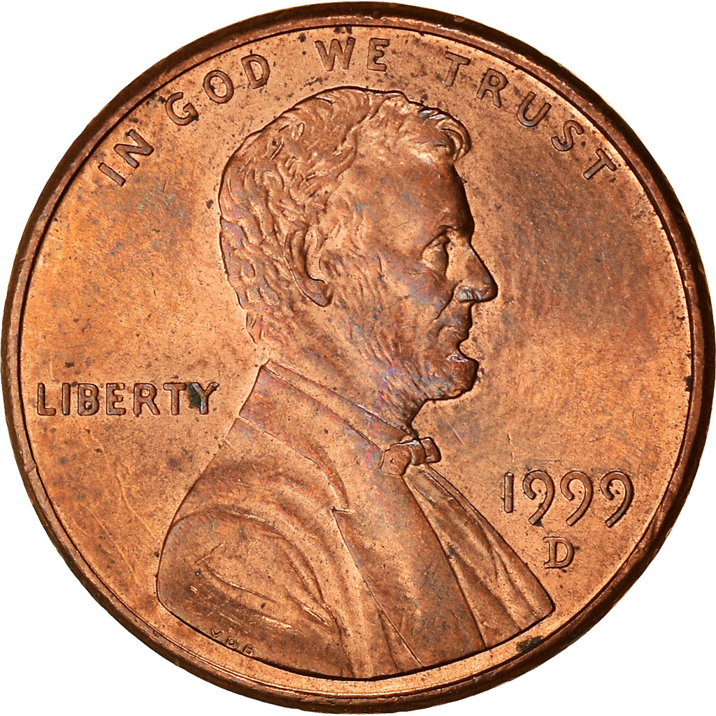 Moeda, Estados Unidos da América, Lincoln Cent, Cent, 1999, U.S. Mint, Denver