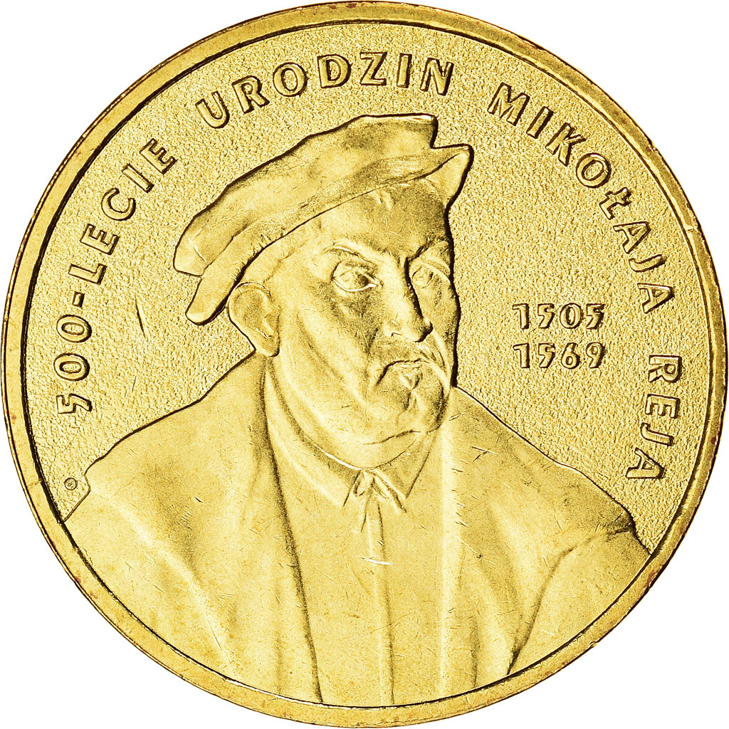 Coin, Poland, 2 Zlote, 2005, Warsaw, AU(55-58), Brass, KM:608